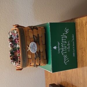Longaberger 2000 Let It Snow combo